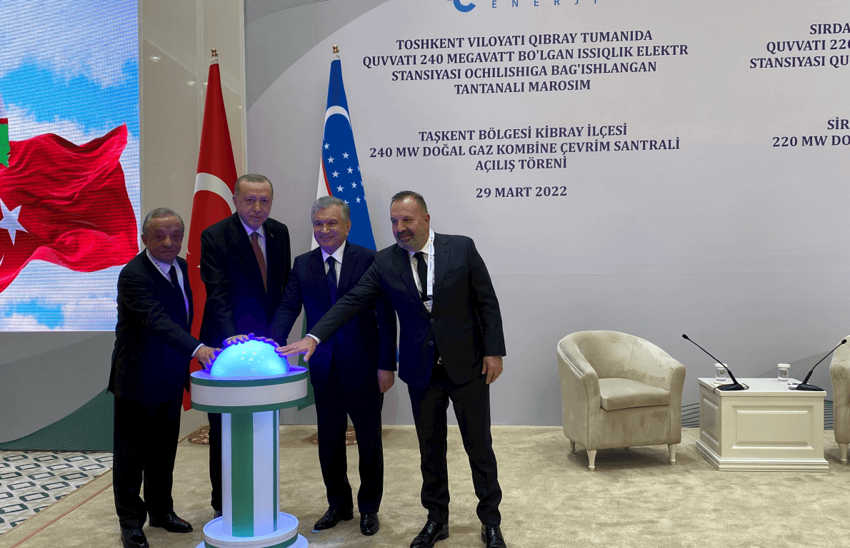 Cengiz Holding’in Özbekistan’daki doğal gaz kombine çevrim santralleri için tören düzenlendi.